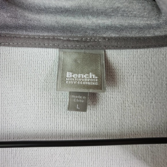 Bench Funnel Neck Logo Fleece Zip Up Jacket Black Purple Thumb Holes Large - Picture 6 of 8